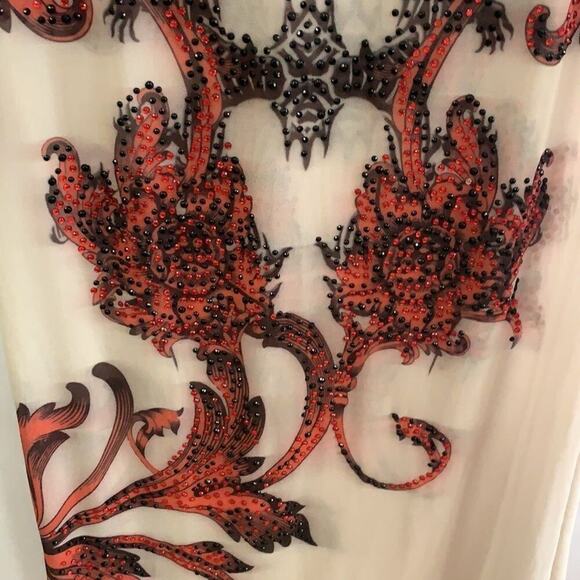 NWT SAINT GIL PARIS EMBELLISHED SHEER DRESS ‎ S - Picture 8 of 10
